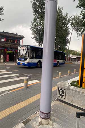 北京防粘贴市政三防布灯杆应用