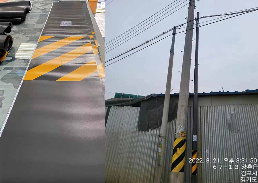 防粘贴橡胶磁力布韩国工程实例